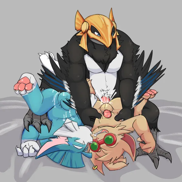 azir (lol), caust, rumble (lol) (league of legends, riot games) created by mousesix