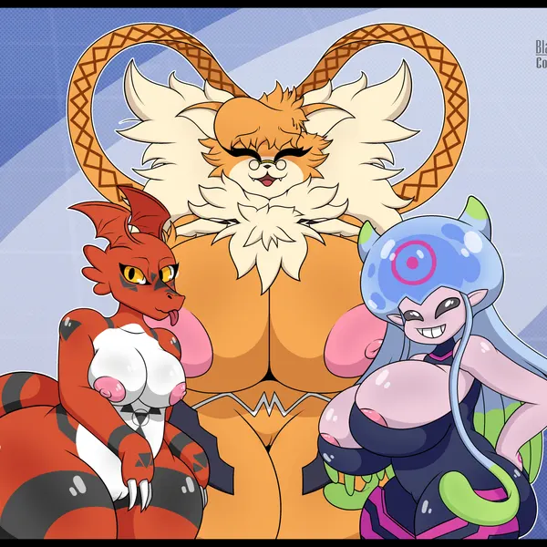 bandai namco, digimon created by blazkenzxy