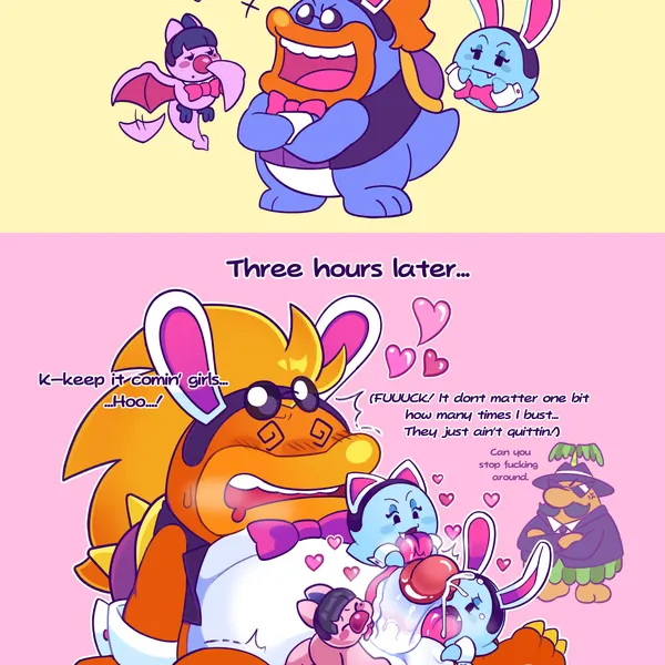 barbtail (bonbonbatty), don pianta, fan character (instant loss 2koma, mario bros) created by bonebatty
