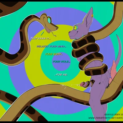 beerus, kaa (jungle book) (dragon ball, dragon ball super) created by haylothebun