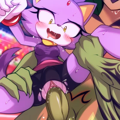 blaze the cat (sega, sonic the hedgehog (series)) created by wildblur