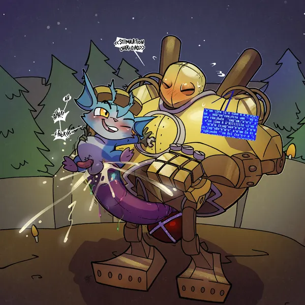 blitzcrank (lol), rumble (lol) (league of legends, riot games) created by argon vile
