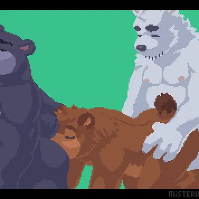 bottlebear (bottlebear), maxi (mxqlq), nick (riel) created by misterkittens