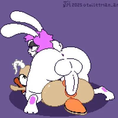 bunny (bunny), squishy (toilet man) created by toilet man