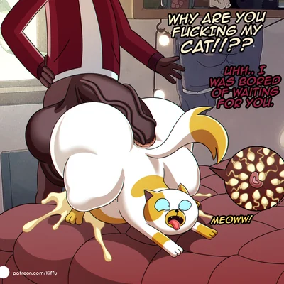 cake the cat, marshall lee (adventure time, cartoon network) created by kiffy (artist)