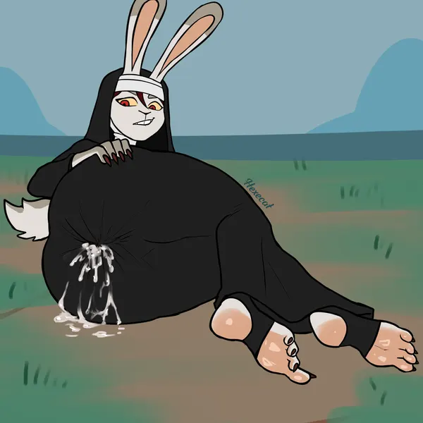 celeste the nun rabbit (character), fan character, nun rabbit (character) created by hexecat