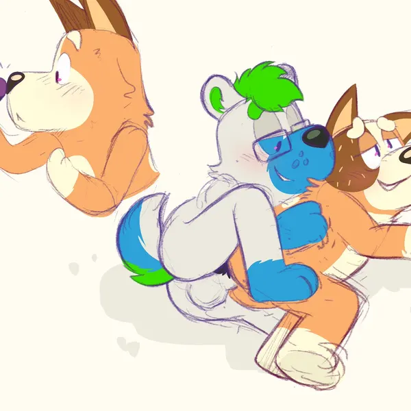 chilli heeler, koda bakari (bluey (series)) created by creamycado