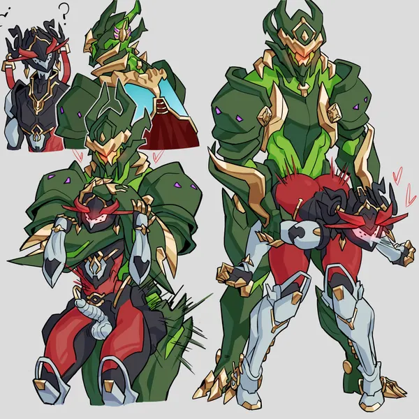 chroma (warframe), chroma prime, nezha (warframe) (digital extremes, tencent) created by kulodrones