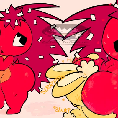 cuddles (htf), flaky (htf) (happy tree friends) created by riaplusone