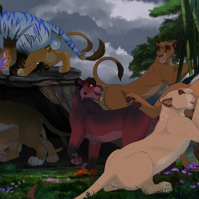 cyrus (zannh), kiara (the lion king), nala (the lion king) (disney, the lion king) created by lynxbrush