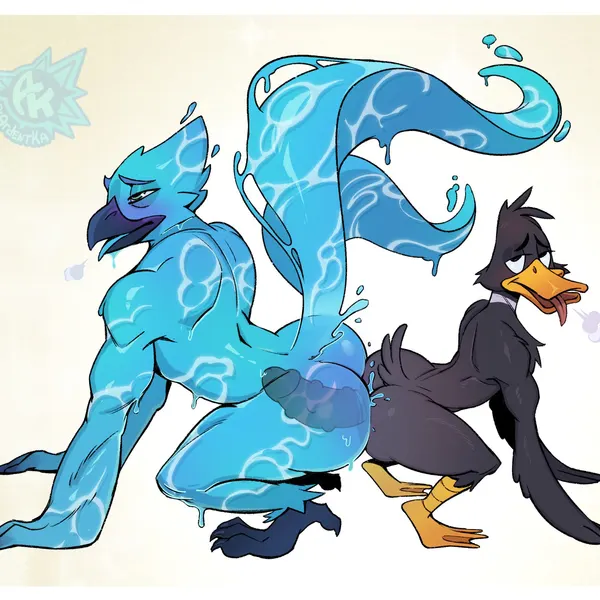 daffy duck, luuklook (european mythology, greek mythology) created by kolyan-artist