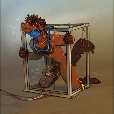 delorean (character) (kinktober, kinktober 2024) created by interkos