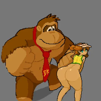 donkey kong (character), princess daisy (donkey kong (series), mario bros) created by adriademon