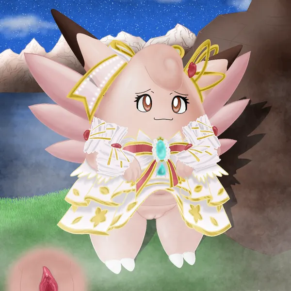 elegant style clefable (nintendo, pokemon) created by silavos