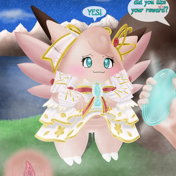 elegant style clefable (nintendo, pokemon) created by silavos
