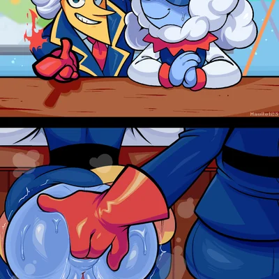 elnina (deltarune), lanino (deltarune) (deltarune, undertale (series)) created by mawile123