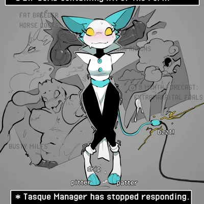 elnina (deltarune), miss mizzle, tasque manager (deltarune, undertale (series)) created by tohaakart