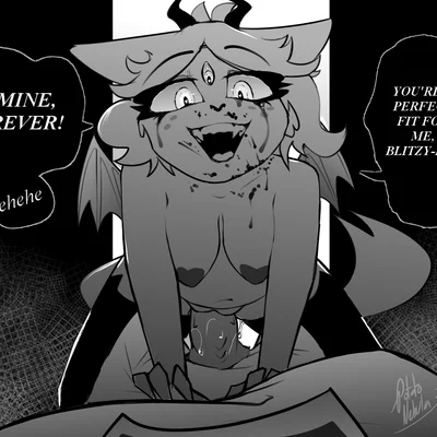 emberlynn pinkle (hellaverse, helluva boss) created by potatonebula