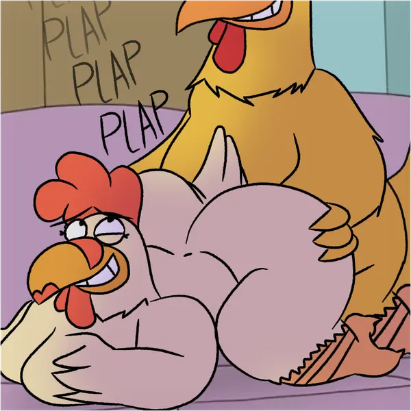 ernie the giant chicken, nicole the giant hen (family guy) created by megabox