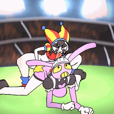 evil pomni (tadc), jax (tadc) (glitch productions, the amazing digital circus) created by rasavr