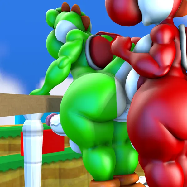 fan character, mariyoshi (logdoesrenders), yoshi (character) (mario bros, mythology) created by logdoesrenders