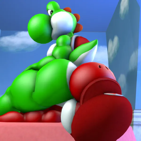 fan character, mariyoshi (logdoesrenders), yoshi (character) (mario bros, mythology) created by logdoesrenders