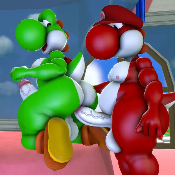 fan character, mariyoshi (logdoesrenders), yoshi (character) (mario bros, mythology) created by logdoesrenders