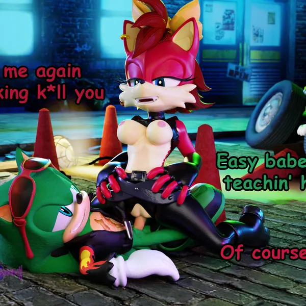 fiona fox, scourge the hedgehog, surge the tenrec (archie comics, idw publishing) created by rotalice2, ssawnds