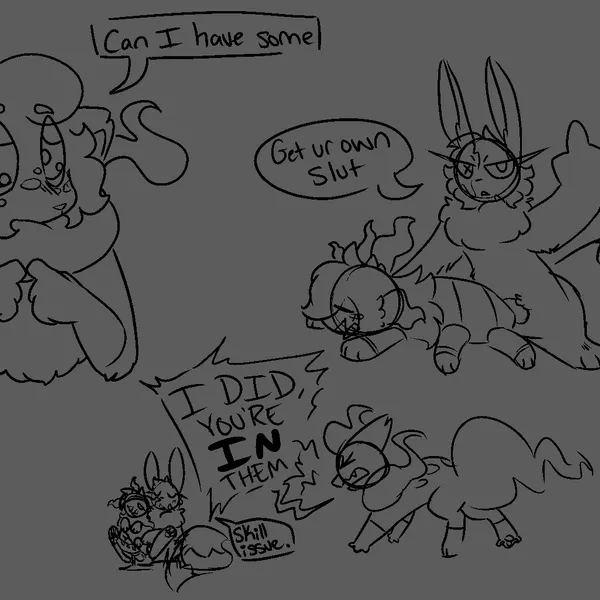 flicker soluan (icefoxofcamelot), morgue (neoncityrain), polaris chandran (neoncityrain) (nintendo, pokemon) created by neoncityrain