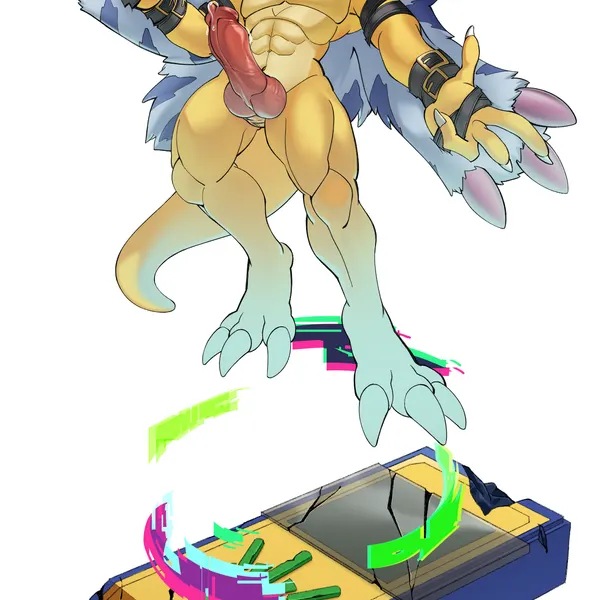garabumon (bandai namco, digimon) created by liecomj