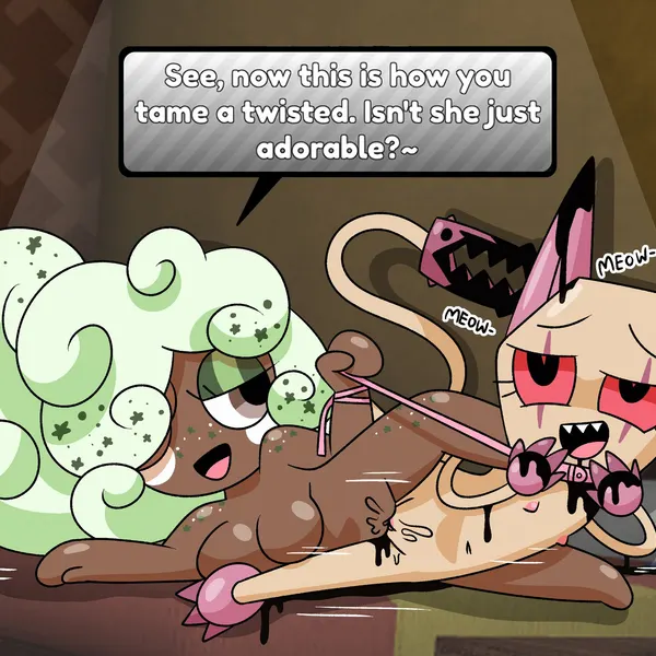 ginger (dandy's world), scraps (dandy's world) (blushcrunch studio, dandy's world) created by surjang