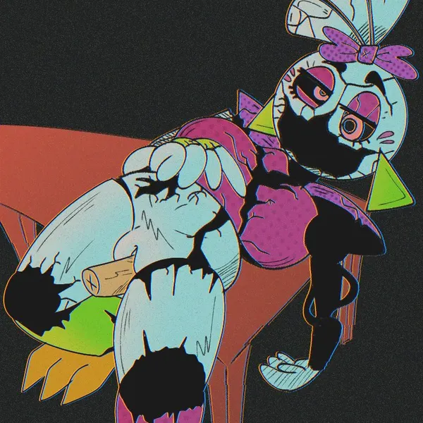 glamrock chica, shattered glamrock chica (five nights at freddy's, five nights at freddy's: security breach) created by clussy fan