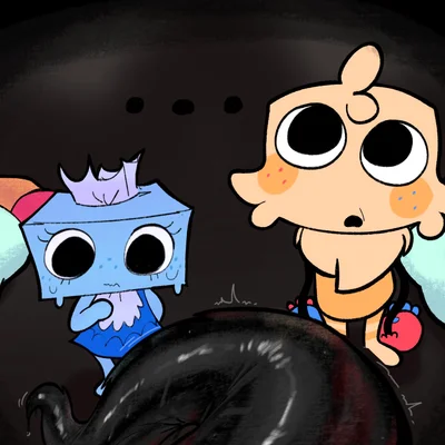 goob (dandy's world), t.dandy (dandy's world), tisha (dandy's world) (blushcrunch studio, dandy's world) created by riaplusone