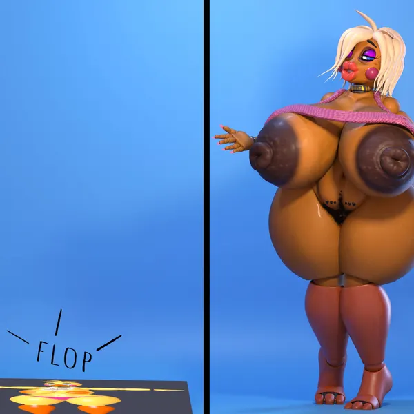 granny toy chica, runaboo chica, toy chica (fnaf) (five nights at freddy's, five nights at freddy's 2) created by rckke