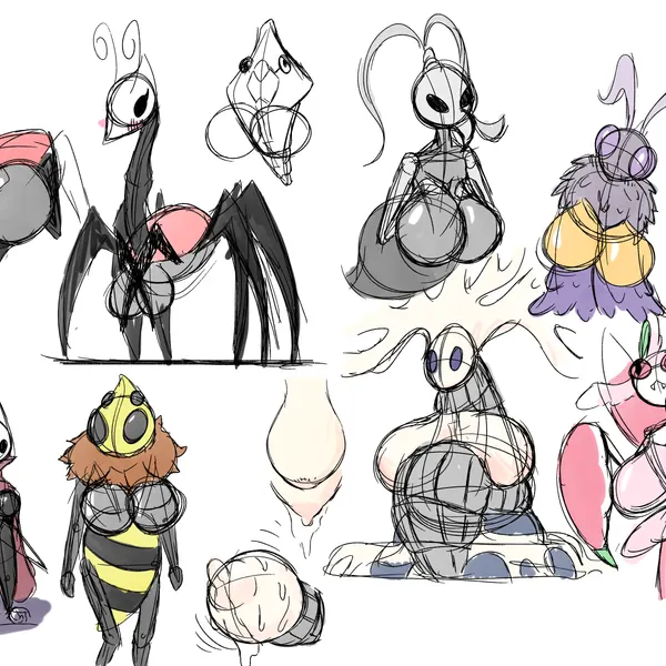 hornet (hollow knight), iselda (hollow knight), queen vespa (hollow knight) (hollow knight (franchise), nintendo) created by ikakins