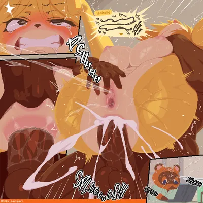 isabelle (animal crossing), tom nook (animal crossing), villager (animal crossing) (animal crossing, nintendo) created by noah (artist)