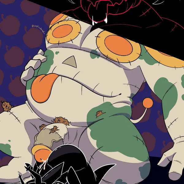 jackenstein, jackenstein's pumpkin, roaring knight (deltarune, undertale (series)) created by scepticskeptic