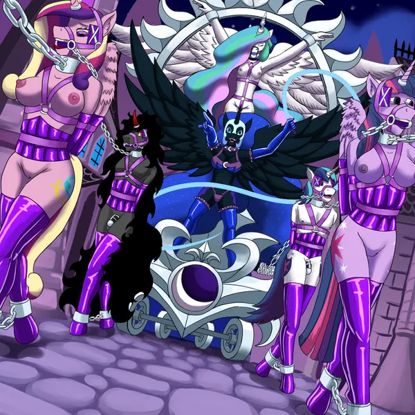 king sombra (mlp), nightmare moon (mlp), princess cadance (mlp) (friendship is magic, hasbro) created by quakehoof