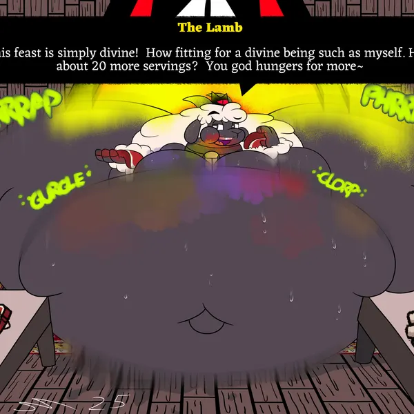 lamb (cult of the lamb), red crown (cult of the lamb) (cult of the lamb, massive monster (studio)) created by dirtymac