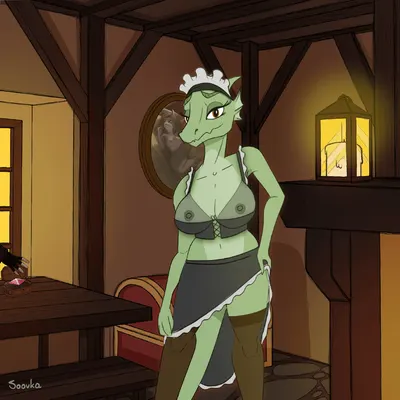 lifts-her-tail (microsoft, the elder scrolls) created by soovka