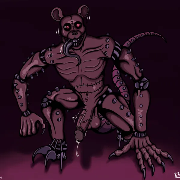 monster rat (fnac) (fazbear fanverse, five nights at candy's) created by guihvictor