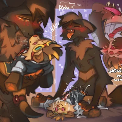 nixie (redwoodart), soren (sorenrocks) (microsoft, minecraft) created by hyilpi