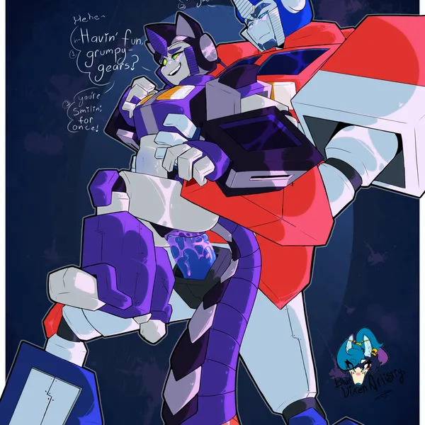 optimus prime, telescope (bluevixenad) (hasbro, takara tomy) created by bluevixenad