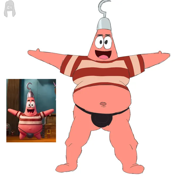 patrick star (nickelodeon, spongebob squarepants) created by lewdware