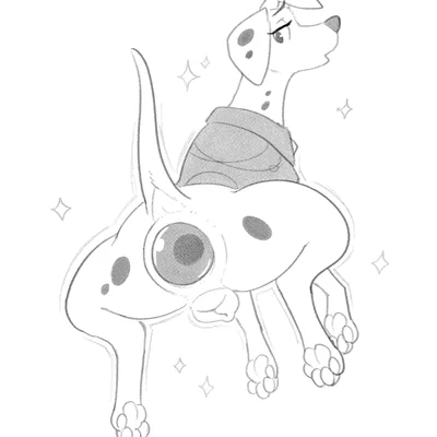 perdita (101 dalmatians, disney) created by halbean