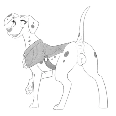 perdita (101 dalmatians, disney) created by halbean