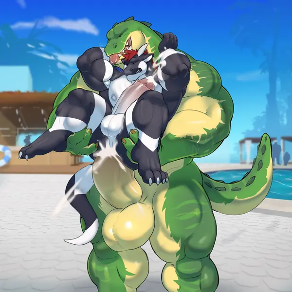 pool party renekton, renekton, telius (league of legends, mythology) created by mafekoba