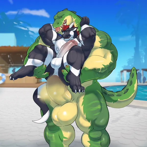 pool party renekton, renekton, telius (league of legends, mythology) created by mafekoba