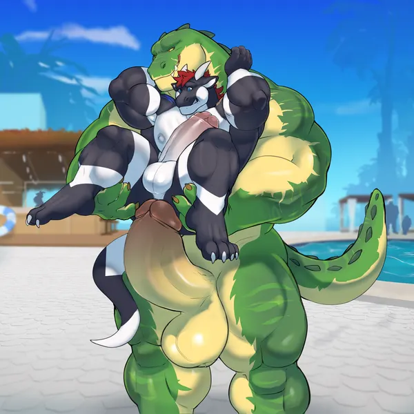 pool party renekton, renekton, telius (league of legends, mythology) created by mafekoba