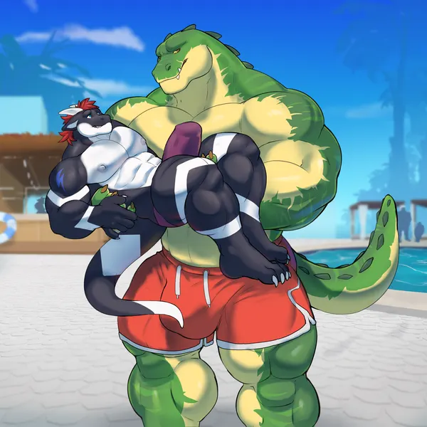 pool party renekton, renekton, telius (league of legends, mythology) created by mafekoba
